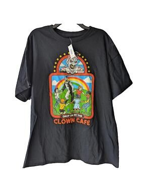 New Terrifier Shirt XL Clown Cafe Steven Rhodes Art Clown Horror Movie Tee nwt